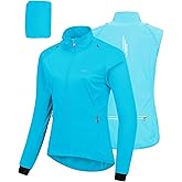 33,000ft Women's Zip Up Lightweight Athletic Workout Yoga Cycling Track Running Jacket Waterproof Windproof Reflective