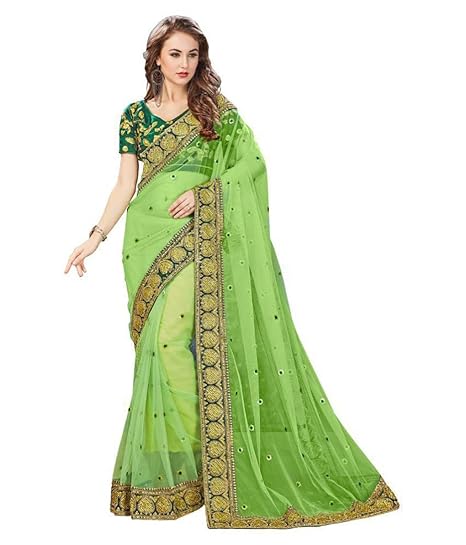 Women's Embroidered Saree With Blouse