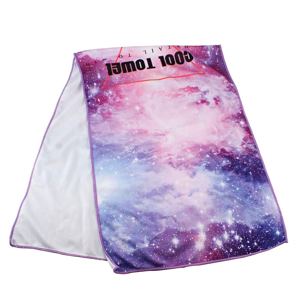 btcus4 Cooling Towel for Instant Relief Ice Cold Quickly Soft Breathable - Sports, Fitness, Yoga (Purple)