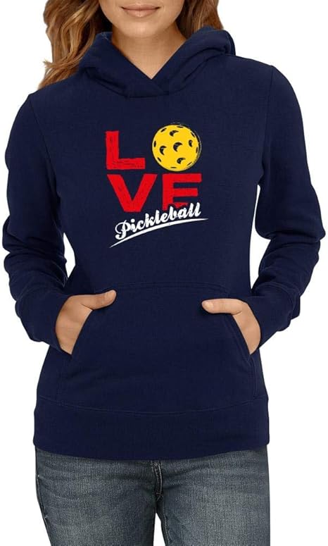 Amazon.com: Idakoos Love Pickleball Women Hoodie 2XL Steel: Clothing
