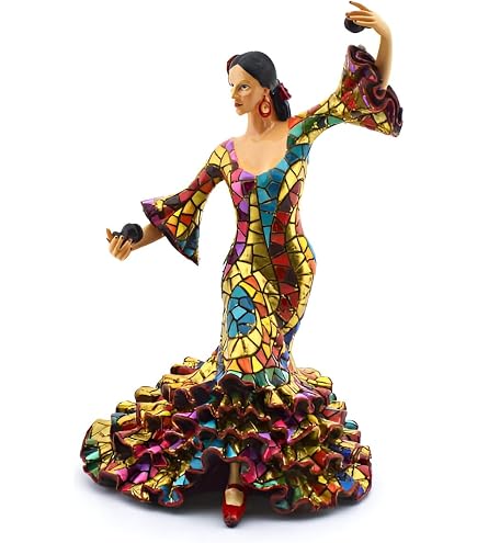 Amazon.com: NAO Spanish Art (White-Red). Porcelain Flamenco Figure