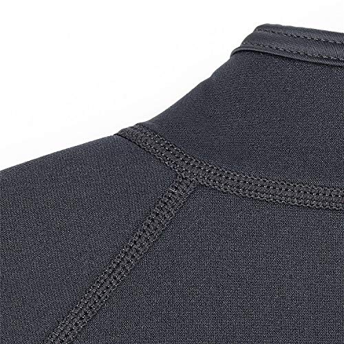 EYCE Dive & SAIL Men's 3mm Wetsuit Jacket Top Long Sleeve Neoprene Wetsuits (Simple Black, XX-Large)