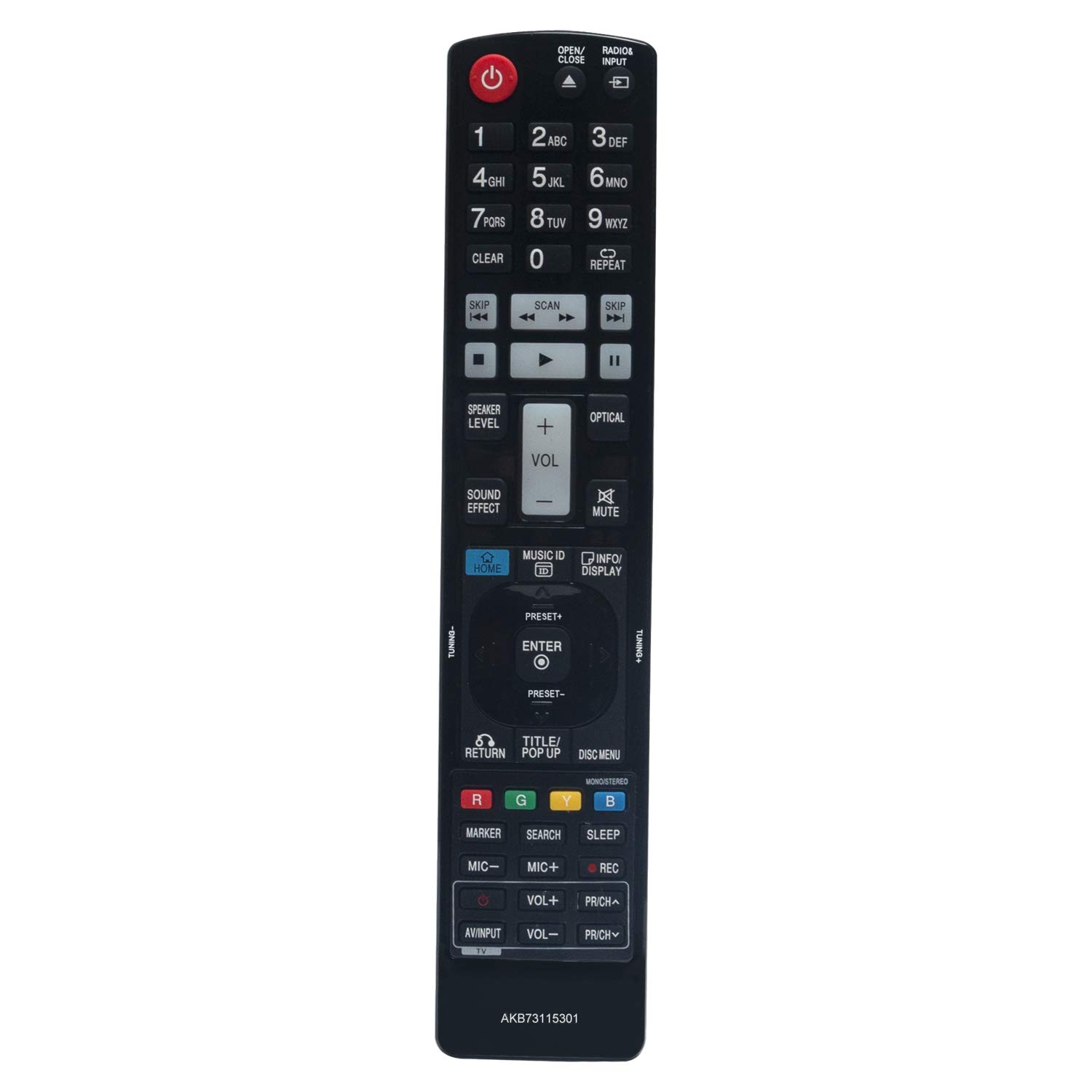 AKB73115301 Remote Control Replacement - VINABTY DVD Remote Control for LG AKB73115301 Blu-Ray HR536D HR537D HR558D HR559D hr536d hr537d hr558d hr559d hr698d hr699d Remote Controller