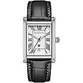 PIERRE RICHARDSON PR2091 Men’s Luxury Watch – Stainless Steel Quartz Watch, 5ATM Water Resistant, Scratch-Resistant Sapphire Crystal Glass, Leather Strap, Reloj para Hombres