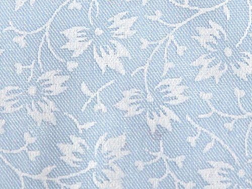 Minerva Crafts Floral Print Pastel Polycotton Dress Fabric Blue - per metre