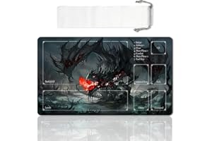 LIUYANZE Playmat Compatible for MTG TCG CCG RPG OCG Board Game Size 24x14 in Mousepad Play mats Table Mats (Dragon-Zone)