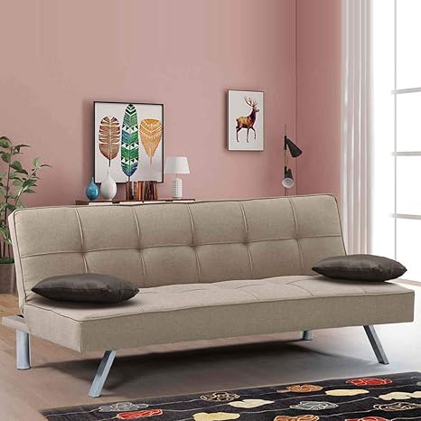 topliving sofa cama ideal para salas de tv o recibidor 3 posiciones en tela sillon minimalista