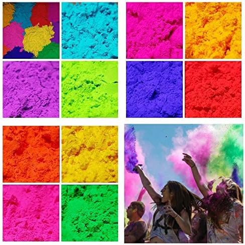 Partyglow 3kg Holi Powder Festival Powder Throwing Powders Paint Parties 6 Bright Colours. 6 x 500g Bags