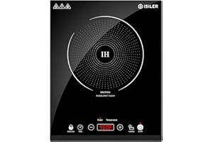 Portable Induction Cooktop, iSiLER 1800W Sensor Touch Electric Induction Cooker Hot Plate with Kids Safety Lock, 6.7" Heating Coil, 18 Power 17 Temperature Setting Countertop Burner with Timer