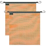VULCAN Bright Orange Safety Flag with Stretch Cord - 18 Inch x 18 Inch, 2 Pack - Mesh Construction
