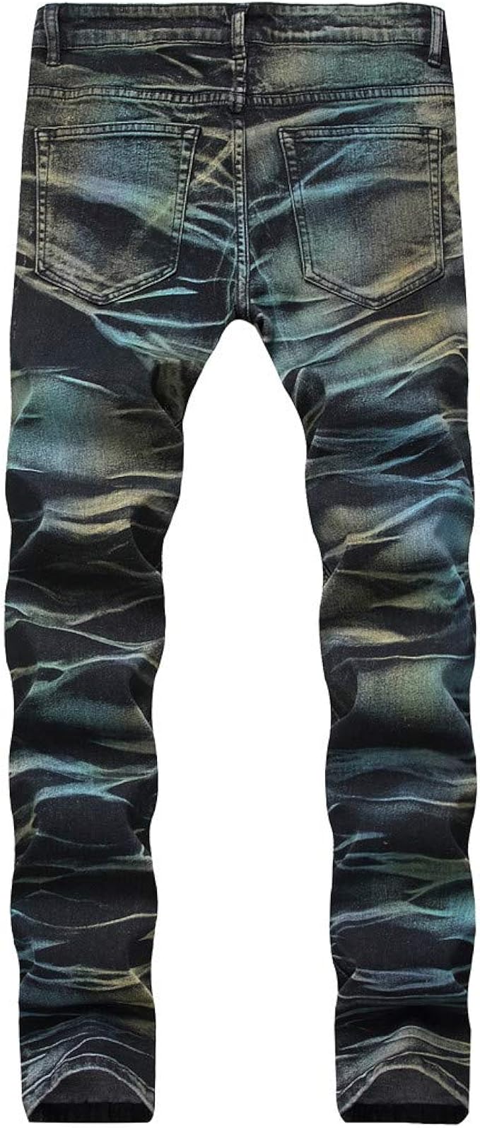 ripped striped jeans