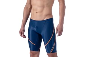 MY KILOMETRE Men's Swimsuit Jammer Solid Swim Jammers Endurance Long Racing Training Swimsuit