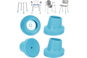 supregear Replacement Feet for Shower Chair Bath Seat, 1-1/8" I.D. Slope Rubber Feet Pad for Shower Stools Transfer Bench Non-Slip Extreme Grip Tub Transfer Benches Suction Cup Feet, 4PK