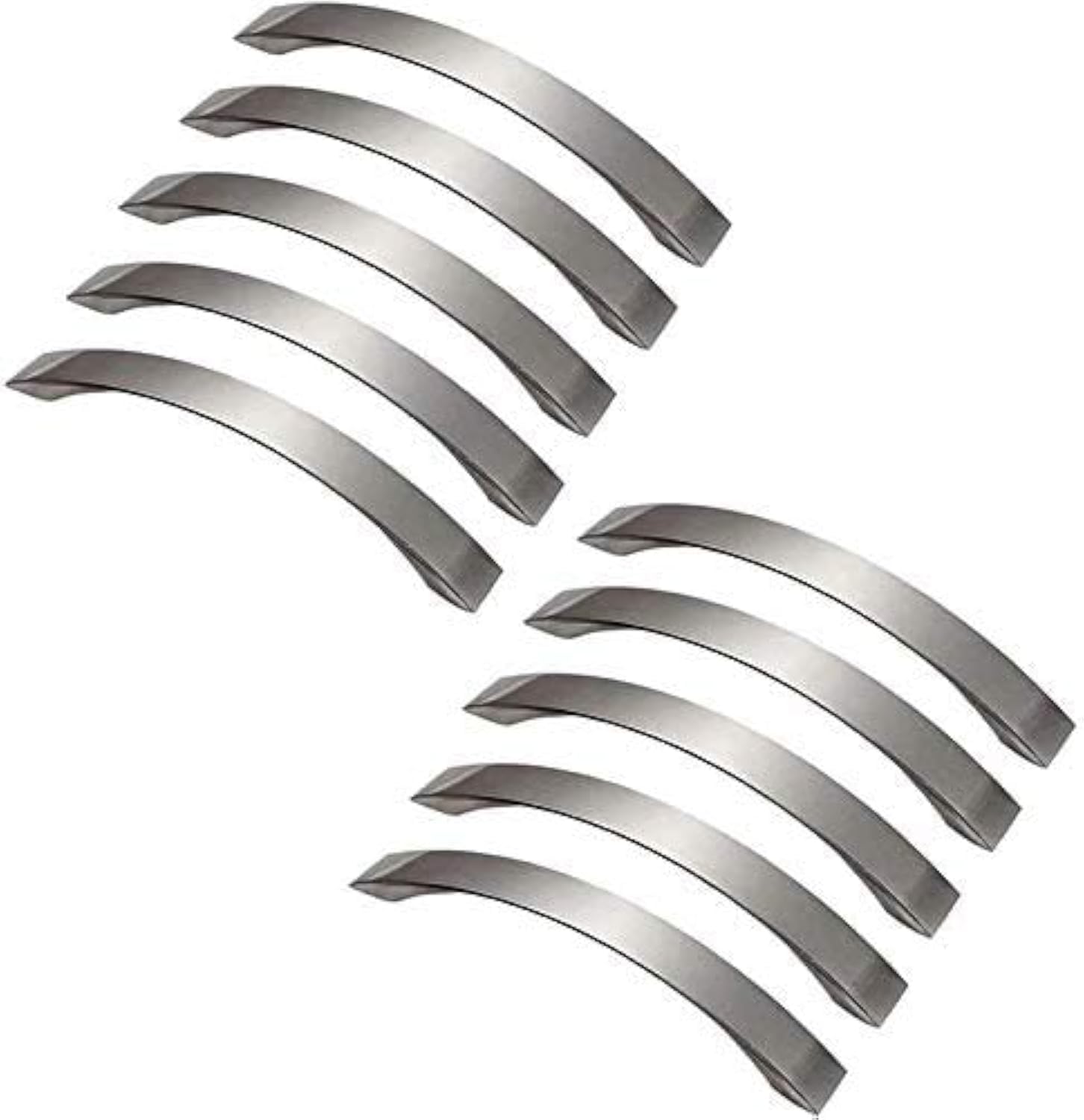 MARGUERASW 10 Pack Cabinet Handles Brushed Nickel Cabinet Pulls Kitchen Cabinet Handles,Brushed Nickel Kitchen Cabinet Handles Hole Centers 128mm — image 1