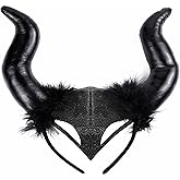 Soochat Horn Headband Demon headband Horns Headpiece Halloween Cosplay Party Photo Props Headband Costume Accessory