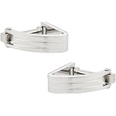 Wedge Wrap Around Cufflinks with Travel Presentation Gift Box