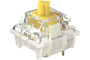 DRAOZA Gateron Pro 2.0 Switch 3-Pin Prelubricated RGB Yellow Red Brown Compatible MX Mechanical Keyboard (72pcs Pro 2.0 Yellow)