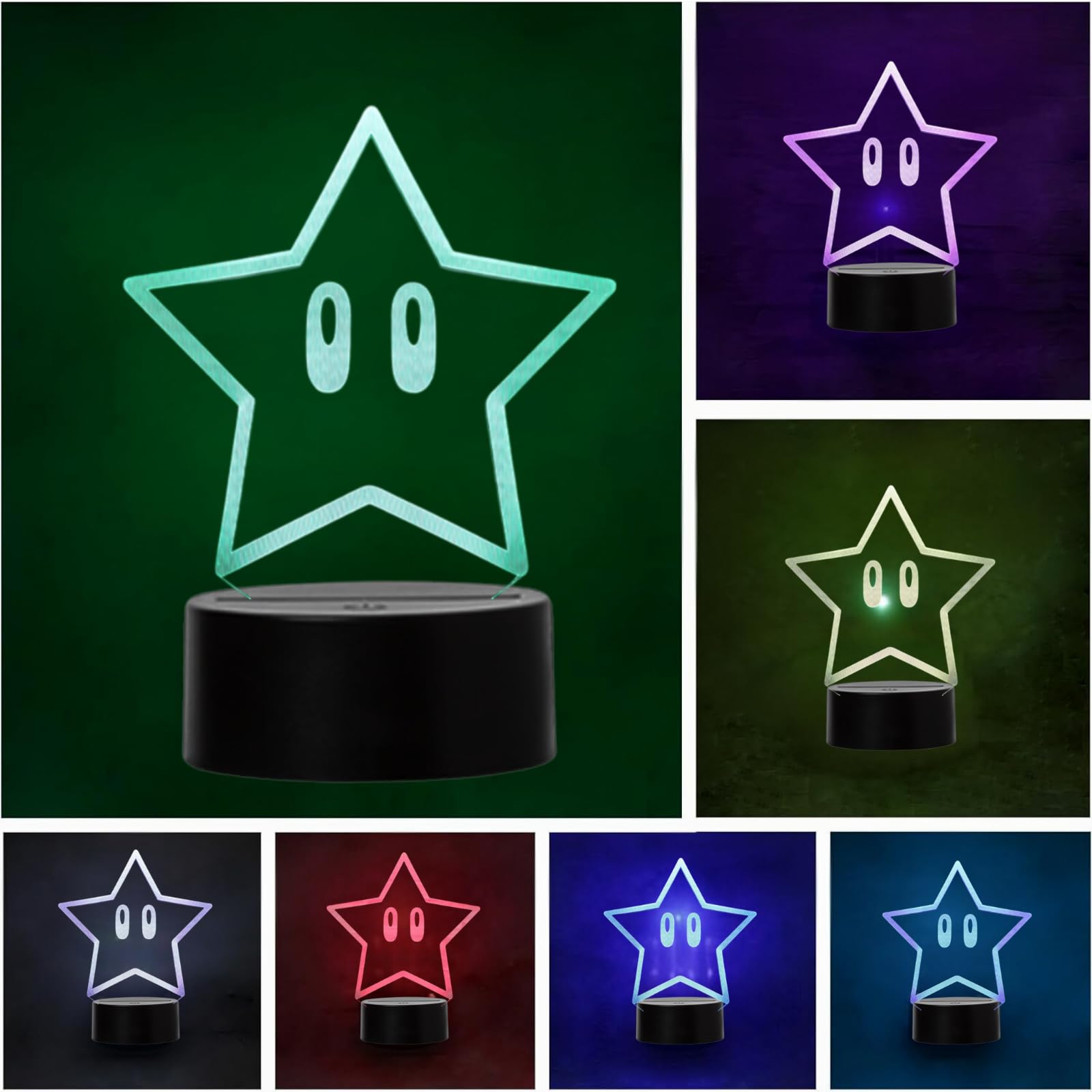 Children's LED Star Invincibility Changing Colour USB Night Light and Decoration