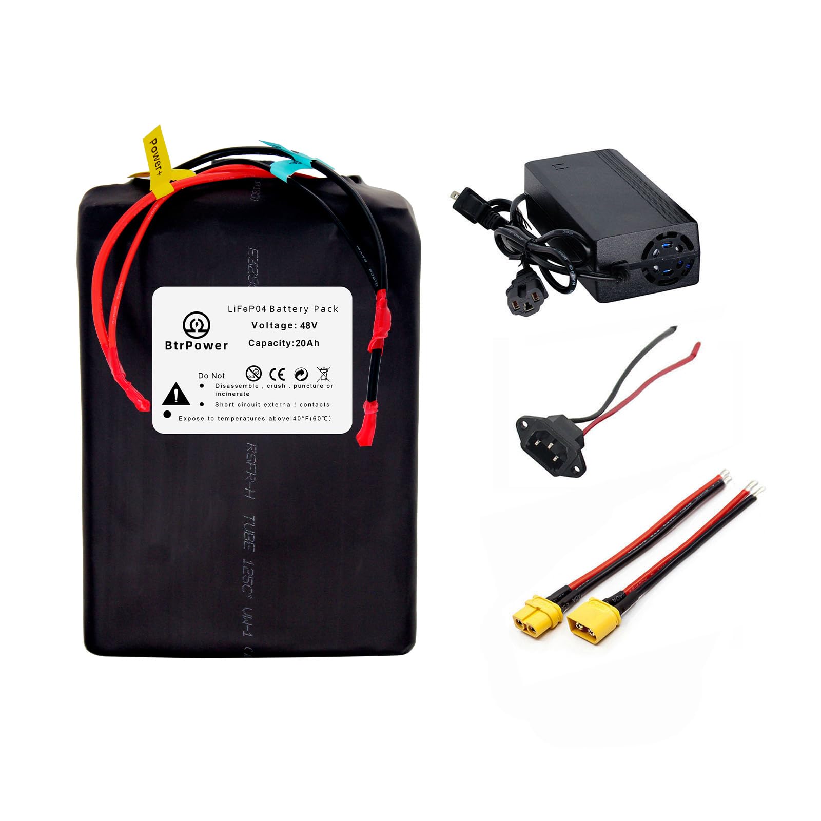 BtrPower 48V 20AH Ebike Battery Lithium Battery