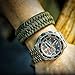 Paracord Survival Bracelet with Adjustable Black Stainless Steel D Shackle - Grade Type III Military Bracelet - Suitable for 8 to 9 Inch Wrists