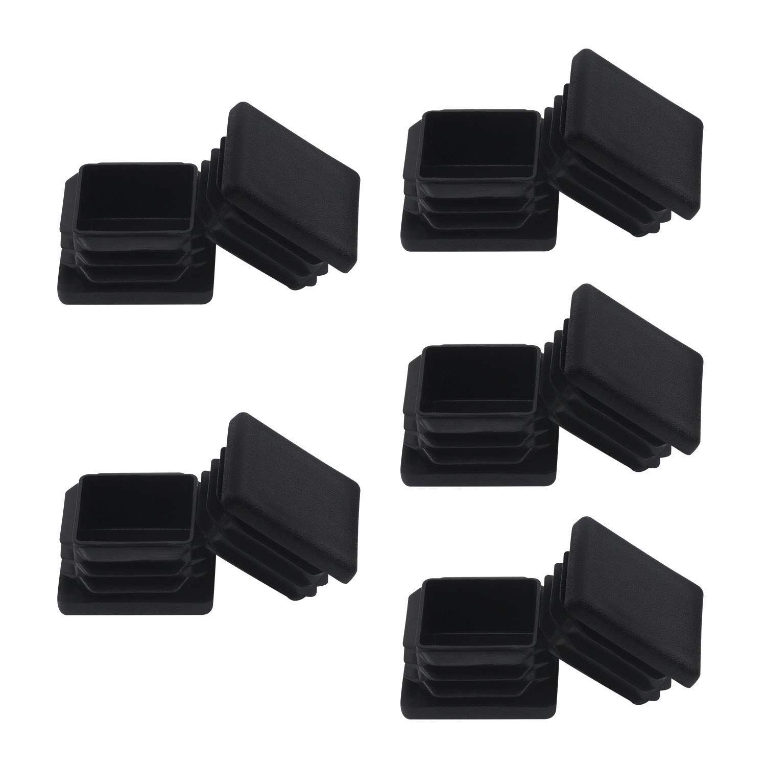 Photo 1 of 2" 2x2 Square Tubing Plastic Plugs (10 Pack), 2"x2" 2 Inch Square End Cap Fence Post Pipe Cover Tubing Insert Chair Glide Finishing Plug Fitness Equipment Pipe Covers
