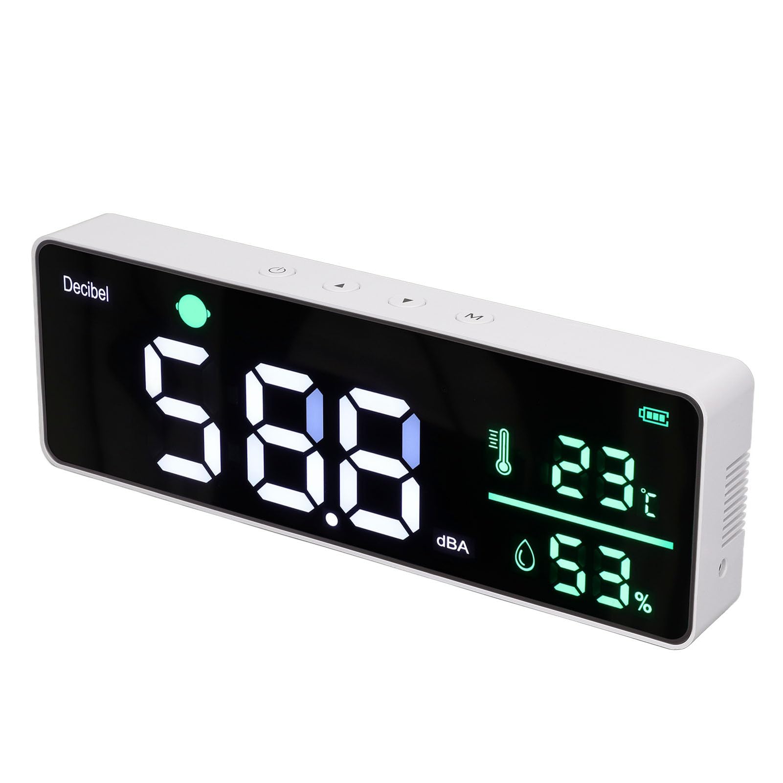 Large LED Display Wall Hanging Sound Level Meter for Classroom, Temperature Humidity Meter