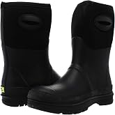 Western Chief Women's Waterproof Insulated Neoprene Mid Cold Weather Boot | Ladies faux fur winter snow boots with easy pull on handles, fleece warmth, odor control comfort, and rubber lug traction