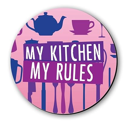 Seven Rays My Kitchen My Rules Fridge Magnet/Multipurpose Magnet (Multicolour)