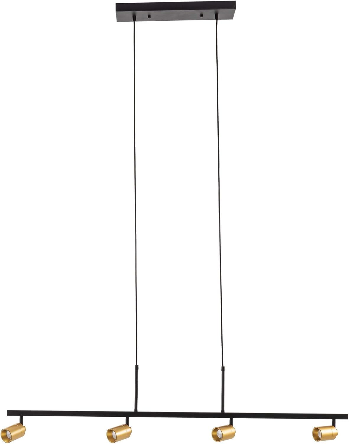 Vidalite Hanging LED Fixed Track Pendant 7W Adjustable Flush Mount, 3000K, 4 Bulb Spot Lighting for Over Counter Kitchen Island and Home, Opal Gold