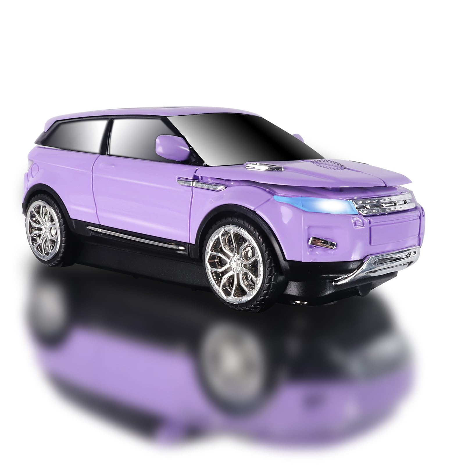 Photo 1 of Wireless Mouse Car Computer Mouse for PC Laptop (Purple)