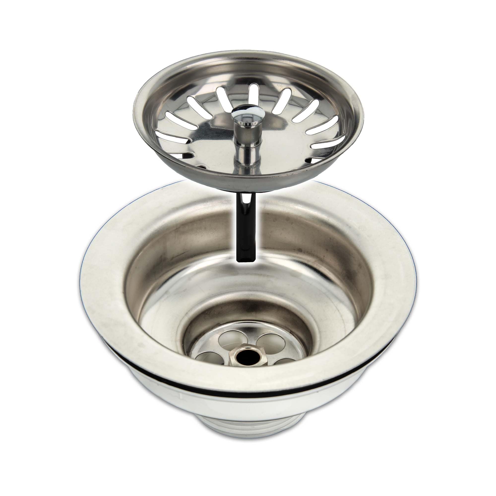 Tecuro Sink Drainage Sink Strainer Basket Valve 3 1/2 Inch Diameter 114 mm Top