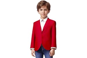 YANLU Toddler Kids Boys Blazer Slim Suit Coat Formal Classic Suits Casual Dresswear Royal Blue Sport Coat Business Jacket for Boy