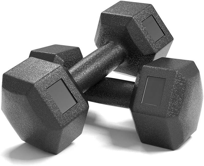 Home Fitness Equipment for Beginners, Ladies Fitness Dumbbells 1kg 2kg 3kg 4kg 6kg 10kg (Color : Black, Size : 2x3KG)
