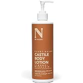 Dr. Natural Castile Body Lotion - Non-Greasy Body Cream with Shea Butter - Gentle and Soothing Lotion for Women and Men - Almond and Mandarin - 16 oz