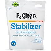 Rx Clear Swimming Pool Stabilizer and Conditioner | 4 Pounds | Water Balancer | Cyanuric Acid for Swimming Pools | Longer Lasting Sanitation | Helps Reduce Chlorine Loss Due to Sunlight