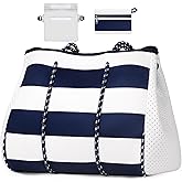 IBFUN Neoprene Bag, Large Multipurpose Beach Bag Neoprene Tote Bag with Inner Pocket for Women/Pool