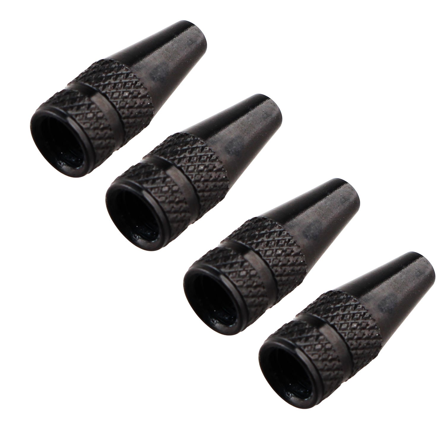 Futheda 4pcs Dust Caps Aluminium Bike Tyre Stem Air Valve Caps Bicycle Wheel Tire Presta Valve Stem Cover High Pressure Bicycle Accessories Black