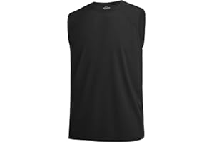 AlisOker Boys UPF 50+ Mesh Athletic Quick Dry Tank Top Moisture Wicking Active Sleeveless Mesh Shirts Tops for Youth