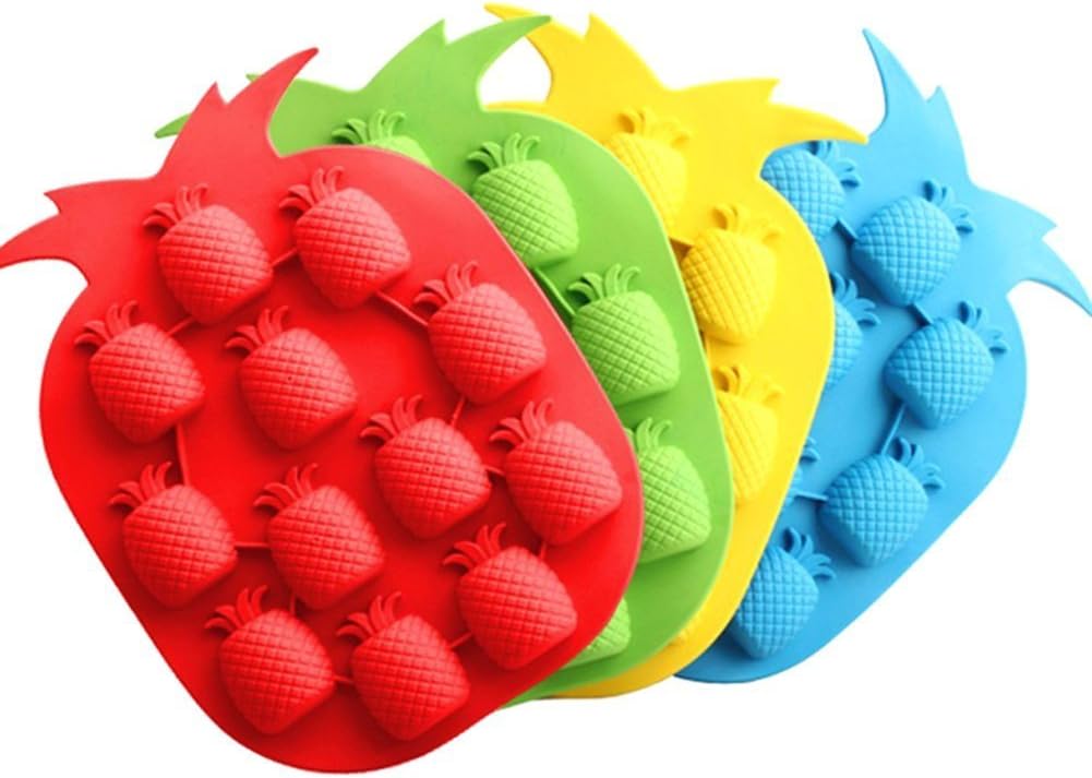 ivebetter DIY Silicone Ananas Pineapple Pattern Ice Cube Tray Mould Bar Cocktail Maker Mold