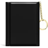 Rouidr Women's Leather Wallet, RFID Blocking, Small Slim Trifold Wallet with 7 Card Slots &amp; ID Window (Black)