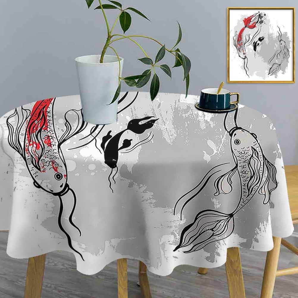 shirlyhome Outdoor Tablecloth Round Japanese Table Napkins Cloth