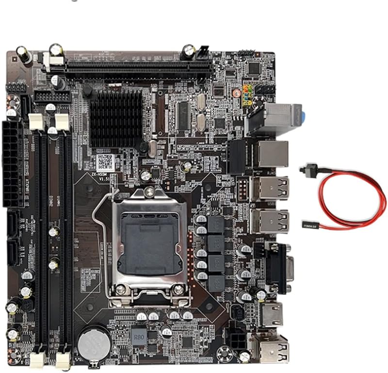Wresetly H55 Desktop Motherboard LGA1156 DDR3 I3 I5 I7 CPU Support Switch Cable