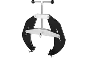 AJEE Pipe Clamp, 5 to 12 in, Steel Pipe Alignment Tool with Lightweight Design, High Strength Ultra Clamp with Quick Acting Screws, Black