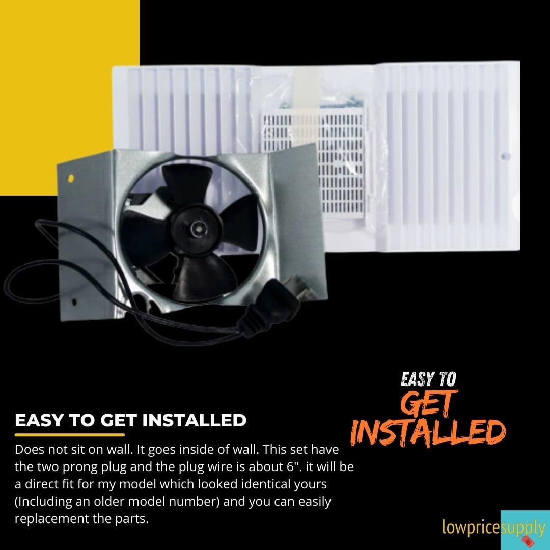CA90 Ductless Exhaust Fan Grille Louver, Motor And Unscented Filter