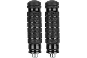 QIILU CNC Motorcycle Rear Passenger Footrests Rear Set Footpegs Universal Nonslip Foot Rest Pegs Pedals M8 Install