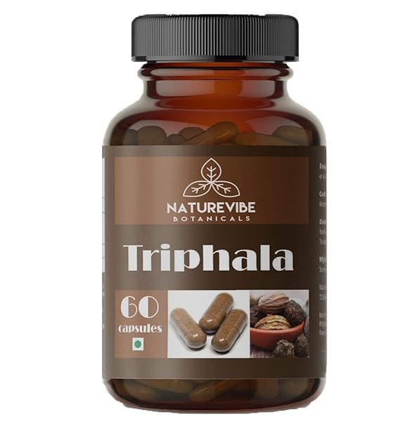 Naturevibe Botanicals Organic Triphala Capsules 900mg 60 Veg Capsules Amazon.in Health