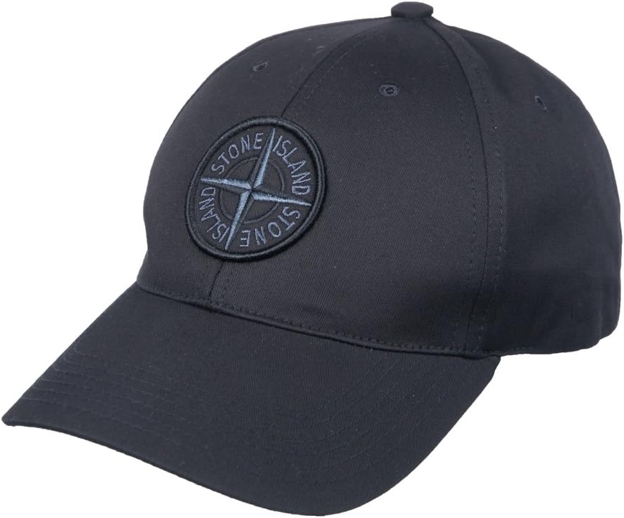 Cotton Black Black Compass Logo Men`s Baseball Cap