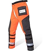 YARDMARIS Technical Chainsaw Chaps, 8-Layer Chainsaw Protection Wrap Chap with Pocket & Adjustable Belt