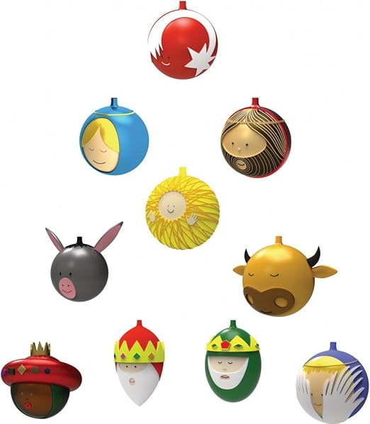 Alessi Set Of 10 Christmas Decoration Tree Baubles: Amazon.co.uk