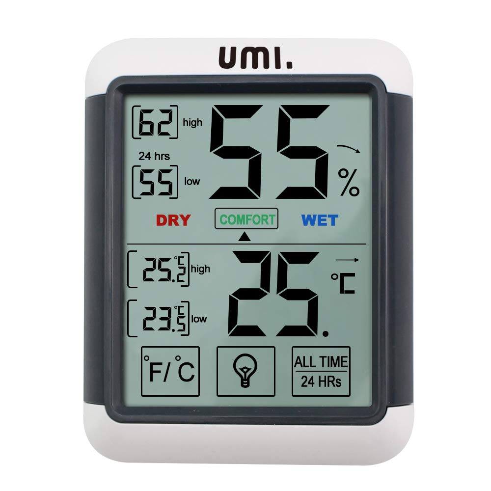Essentials Digitales Innen Thermometer Hygrometer und Luftfeuchtigkeit